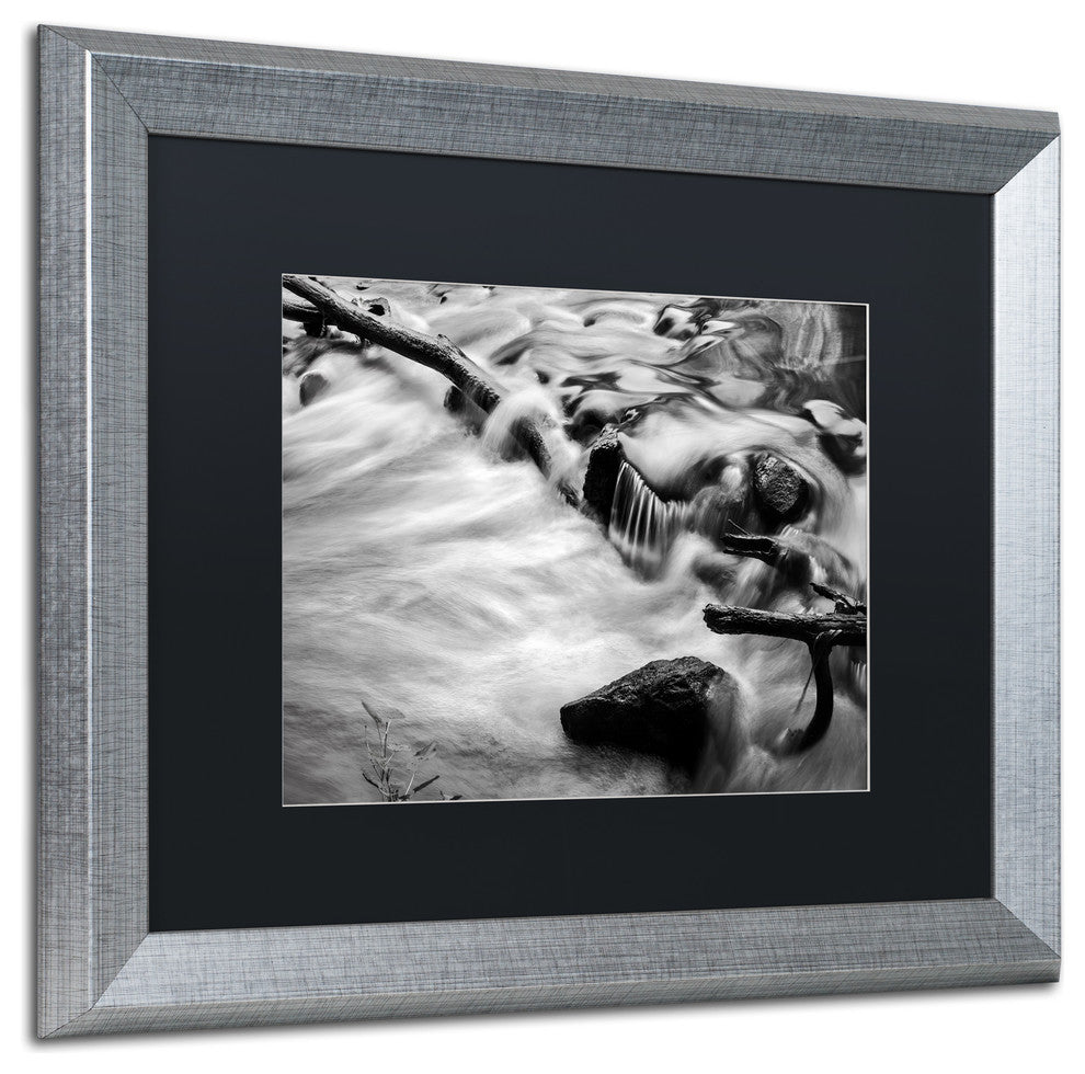 Jason Shaffer 'Black River' Matted Framed Art, Silver Frame, Black Mat, 20x16