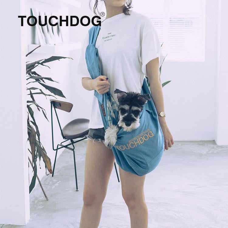 Touchdog 'Paw-Ease' Over-The-Shoulder Travel Sling Pet Carrier, Pink
