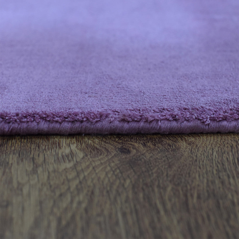 Hand Woven Viscose & Silk Area Rug Contemporary Pink