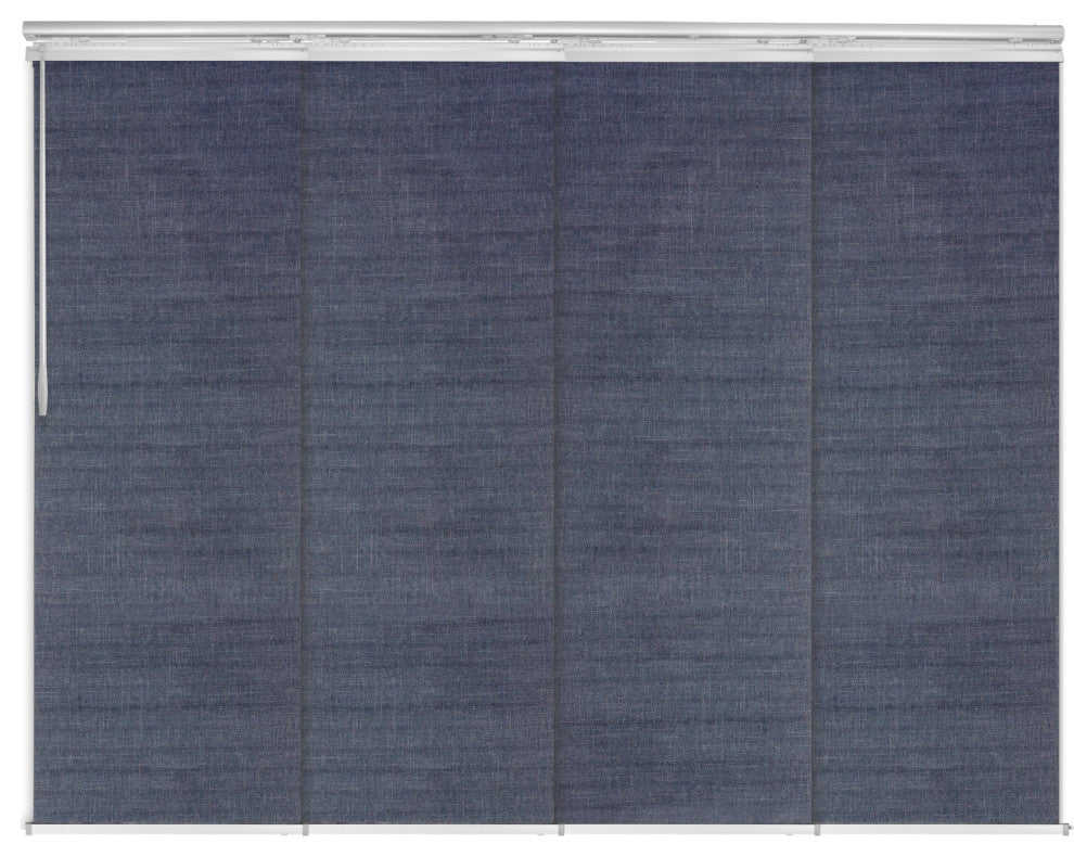 Azure 4-Panel Track Extendable Vertical Blinds 48-88"W