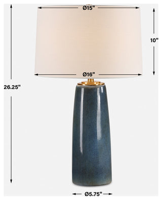 Uttermost Submerged Deep Blue Table Lamp