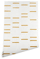 Deny Designs Holli Zollinger Ochre Line Wallpaper, White, 2''x10''