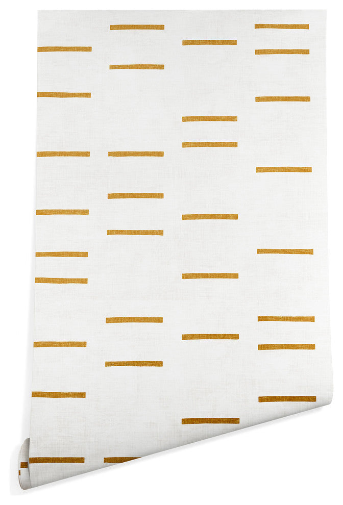 Deny Designs Holli Zollinger Ochre Line Wallpaper, White, 2''x10''