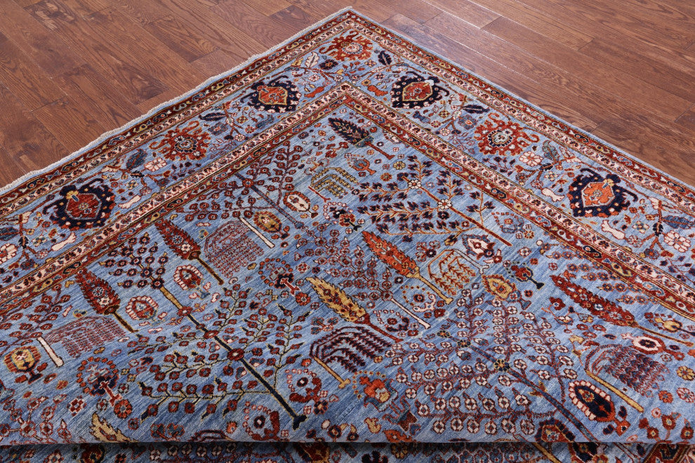 8' Square Persian Ziegler Handmade Wool Rug - Q12887