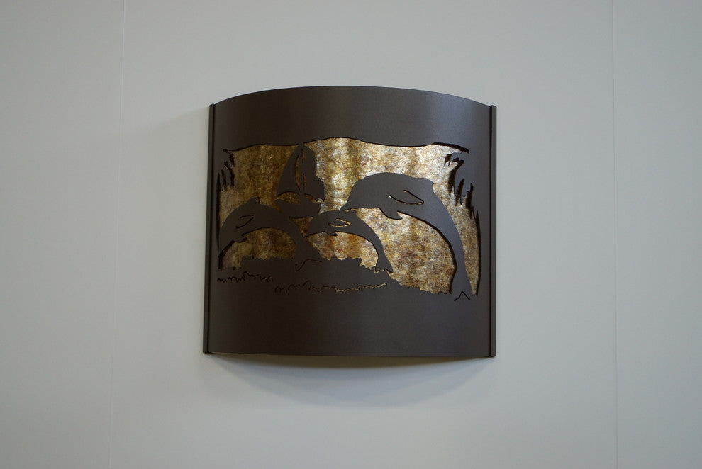 Dophing Decorative Sconce, Facing Left, 14"