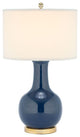 Navy 27.5-Inch H Blue Ceramic Paris Lamp