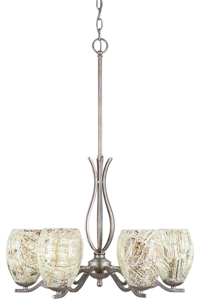 Chandeliers, 5" Natural Fusion Glass