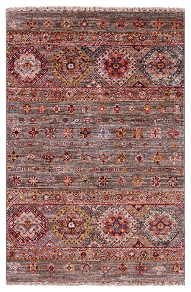 2' 10" X 4' 4" Khorjin Super Kazak Hand-Knotted Wool Rug Q9861