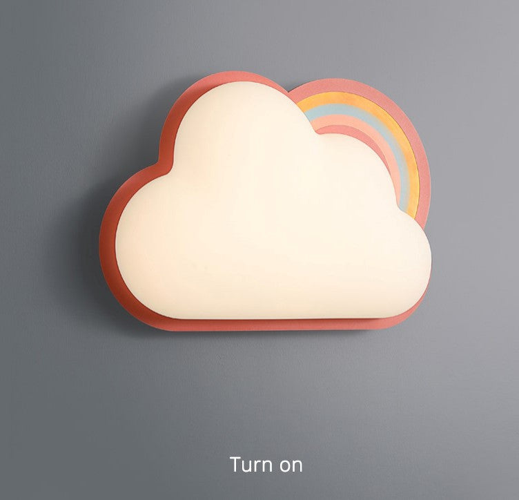 Thuin | Cloud Shaped LED Ceiling Light for kids room, Pink