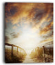 "Walkway Leading To Beach Scene" Sea Bridge Canvas Wall Artwork, 12"x20"