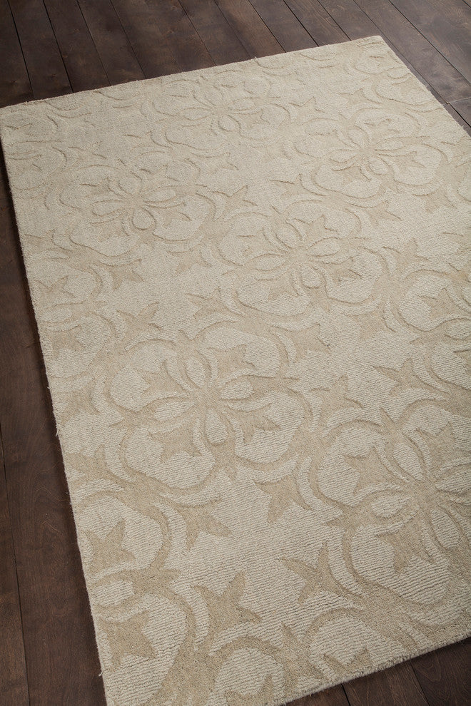 Rekha Transitional Area Rug, Cream, 7'x10'