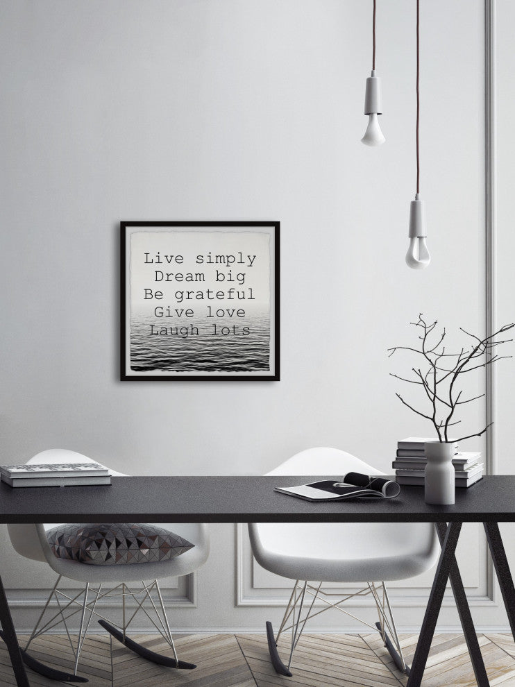 "Dream Big and Be Grateful" Framed Painting Print, 18x18