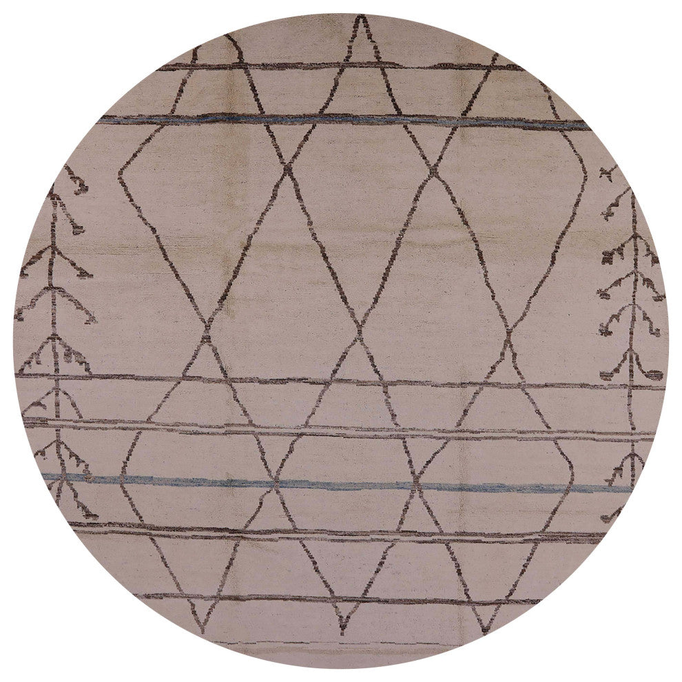 Ahgly Company Indoor Round Mid-Century Modern Area Rugs, 3' Round
