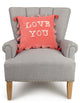 Love You Embroidered Pillow
