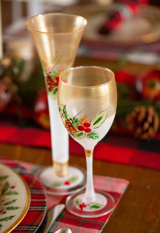Woodland Pine Wine, Set of 2
