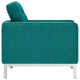 Teal Loft Armchairs Upholstered Fabric Set of 2
