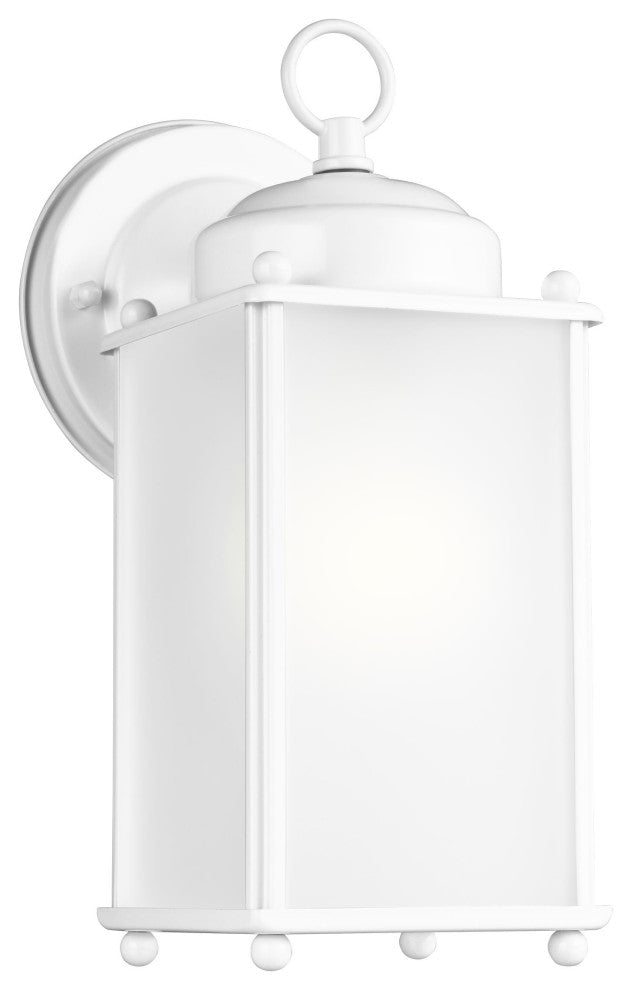 New Castle Large 1-Light Outdoor Wall Lantern, White