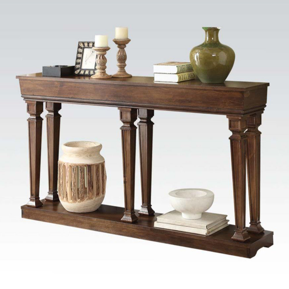 60 Inch Rectangular Console Table, Oak