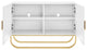 Nicole Miller Jacelynn Sideboard, White/Gold, 2-Door