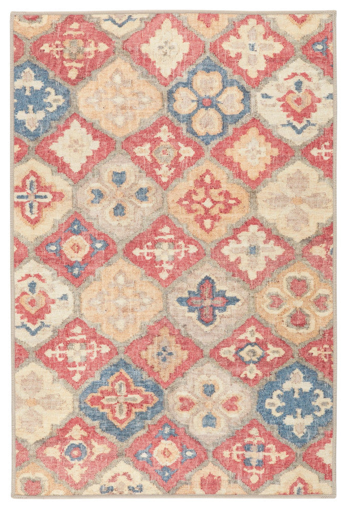 Dash & Albert Pali Multi Machine Washable Rug, Multi, Runner-2'6" x 8'