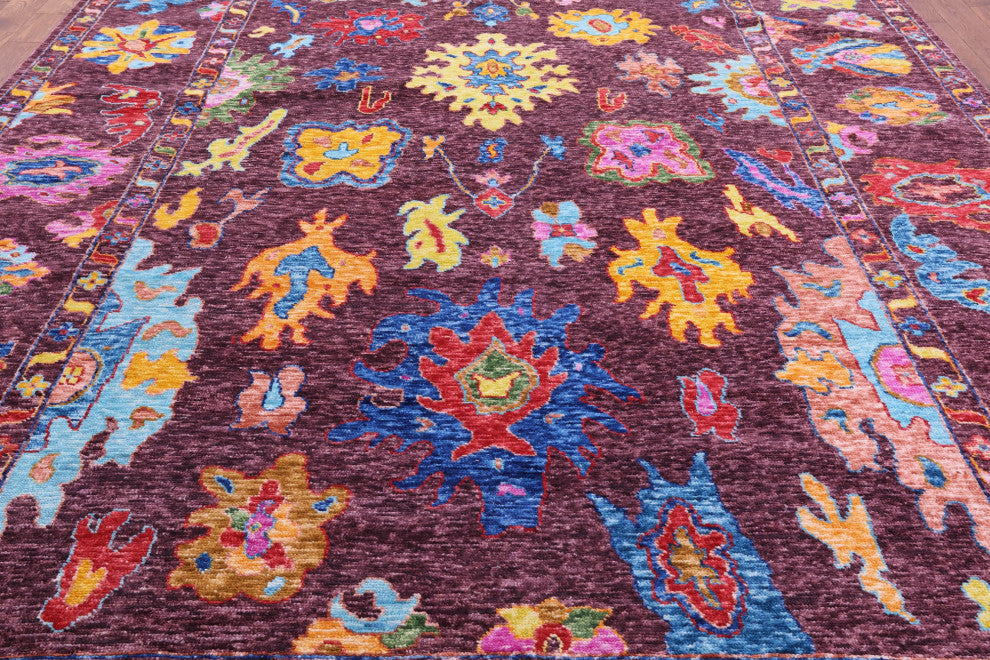 10' 3" X 13' 8" Hand Knotted Turkish Oushak Wool Rug - Q14783