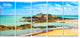 Saint Malo Fort National Beach, Seascape Canvas Art Print, 60"x28", 5 Panels