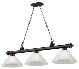Zlite 2306-3MB-AWL14 3-Light Billiard, White Linen