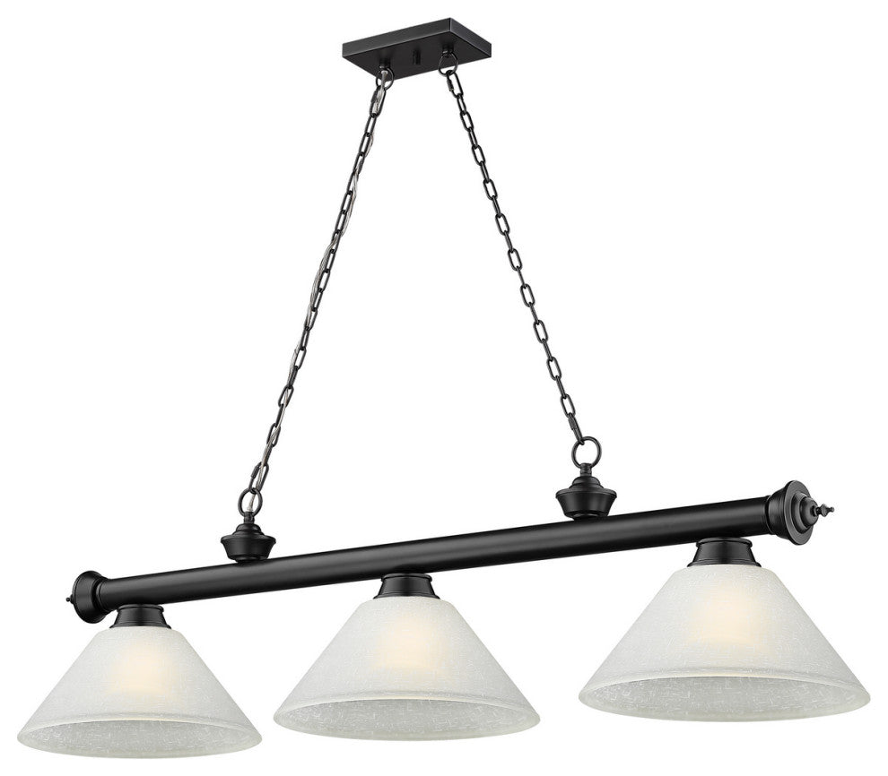Zlite 2306-3MB-AWL14 3-Light Billiard, White Linen