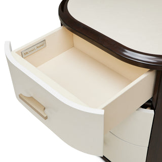 Paris Chic Nightstand - Porcelain/Espresso
