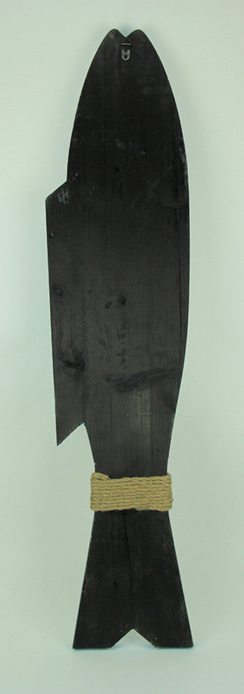 Weathered Rustic Coastal Wooden Fish Wall Hanging
