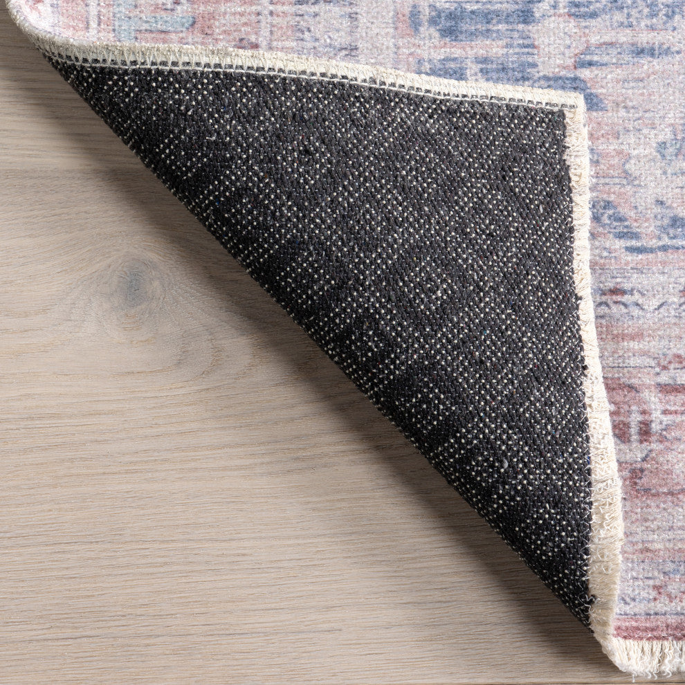 Nuloom Madilyn Medallion Washable Rug, Rust 4' x 6'