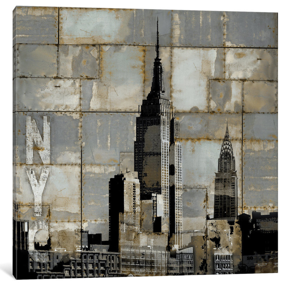 "NYC Industrial II" by Dylan Matthews, Canvas Print, 26"x26"