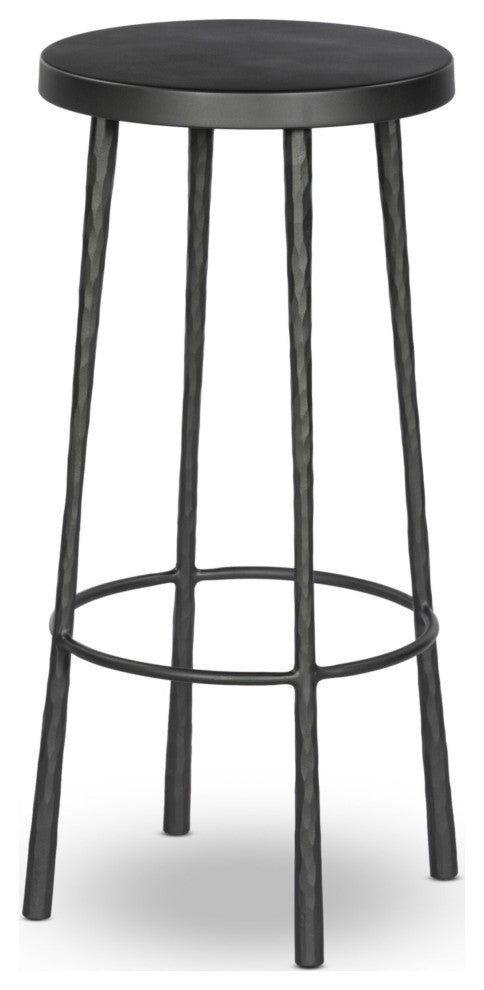 Westwood Stool Hammered Gunmetal, Dark Gunmetal, Bar