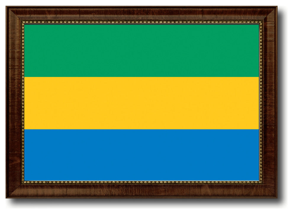 Gabon Country Flag Canvas Print, 27"x39"
