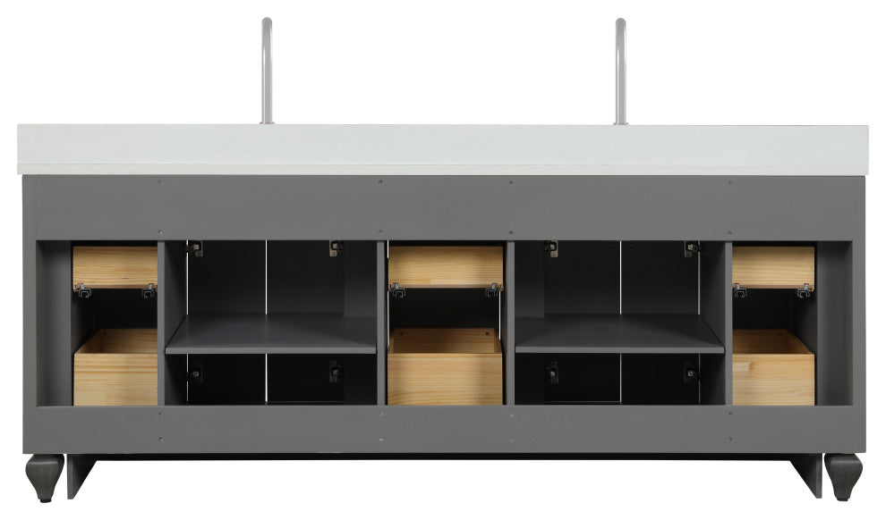 Winston Traditional Gray 84" Double Vanity