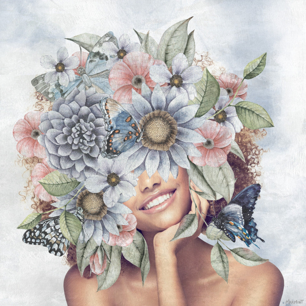 "Just Smile" Painting Print on Wrapped Canvas, 32x32