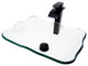 Clear Scalloped Tempered Glass Vessel Bathroom Sink Combo with Faucet and Drain, Matte Black