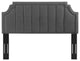 Tufted Headboard, Twin Size, Velvet, Dark Gray, Modern Contemporary