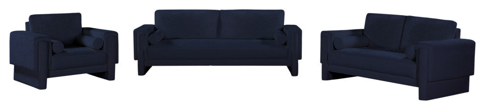 Madeline Chenille Fabric Upholstered Chair, Navy, Chair