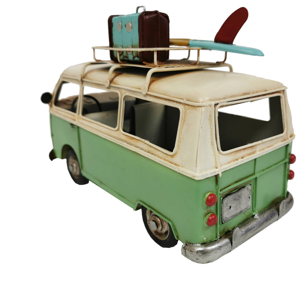 VW Green Metal Bus Model