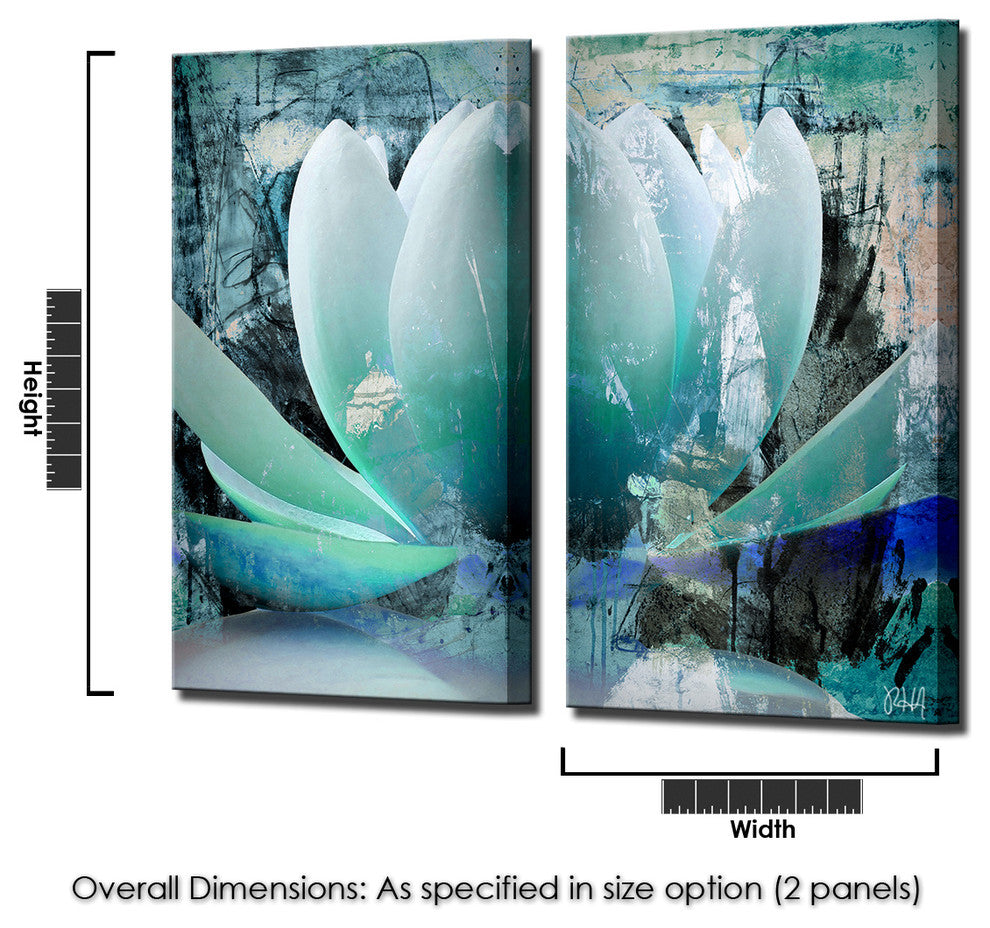 Painted Petals XXIV Canvas Art 2-Panels