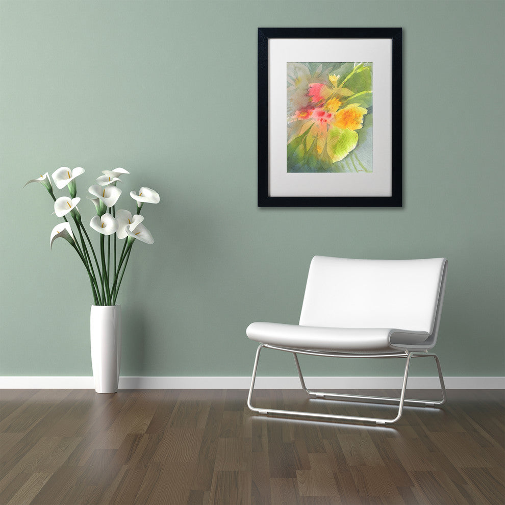 Sheila Golden ''Through Darkness Brightly'' Matted Art, Black Frame, White, 20x16