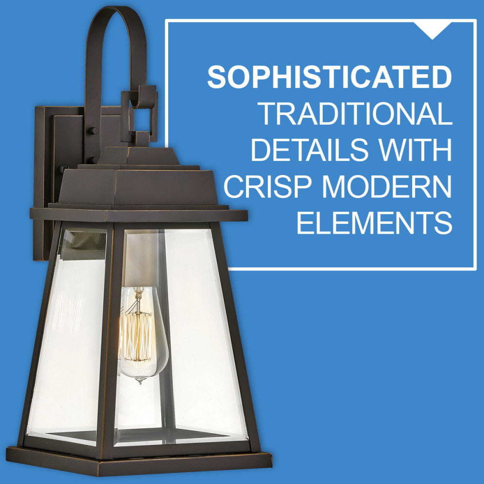 Hinkley Bainbridge Medium Wall Mount Lantern, Oil Rubbed Bronze