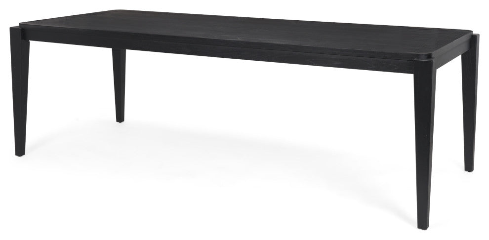 Teva Black Wood Rectangular 92" Dining Table