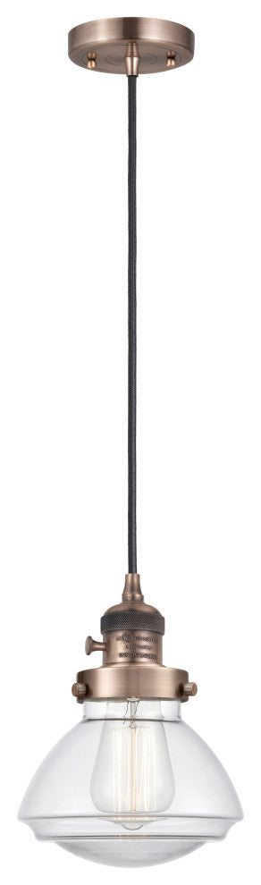 INNOVATIONS 201CSW-AC-G322-LED 1-Light Mini Pendant Antique Copper