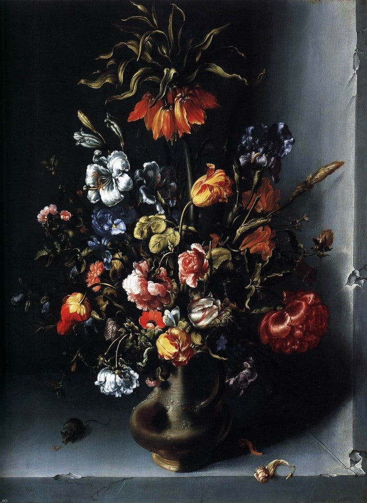 Jacob Woutersz Vosmaer Still-Life of Flowers With a Fritillary Wrapped Canvas