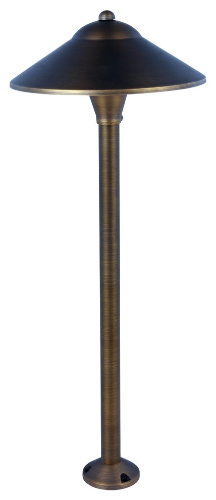 Path Light D9" H24"Antique Brassincludes Stakeg4 Halogen 20W