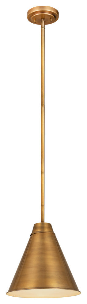 Zlite 6011P12-RB 1-Light Pendant, Rubbed Brass