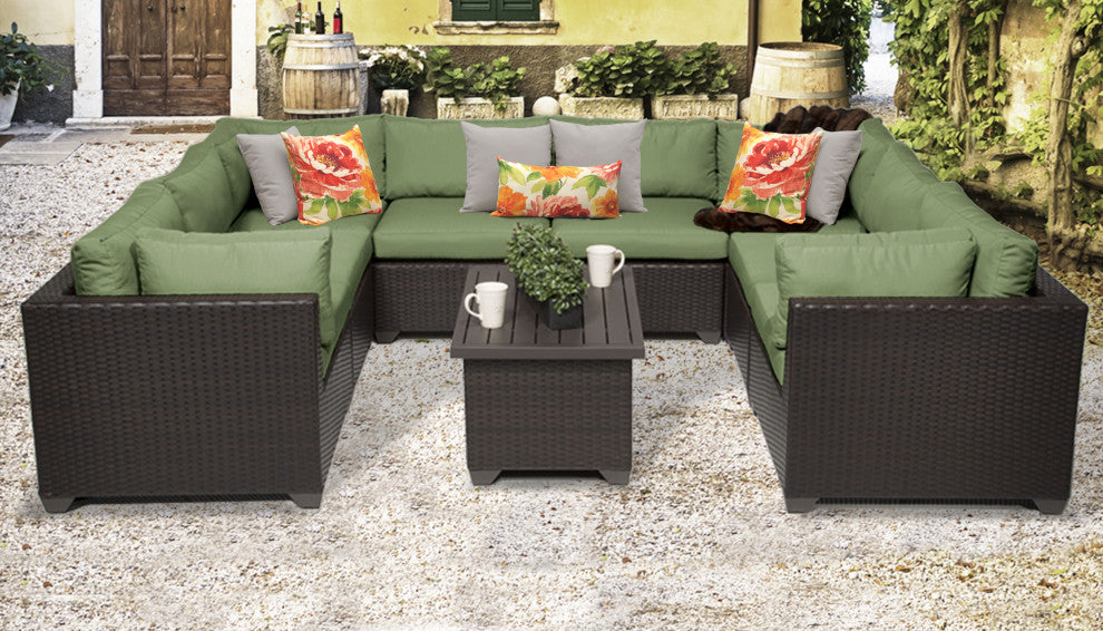 Belle 9 Piece Outdoor Wicker Patio Furniture Set 09a