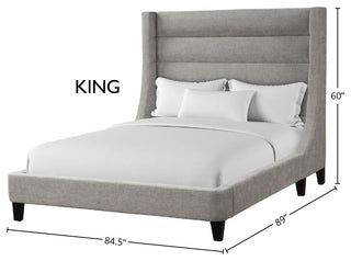 Parker Living Sleep Jacob Luxe Bed, Luxe Light Grey, King